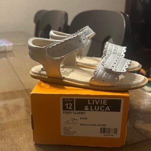 Livie & Luca Posey Classic Kids Sandals in Silver